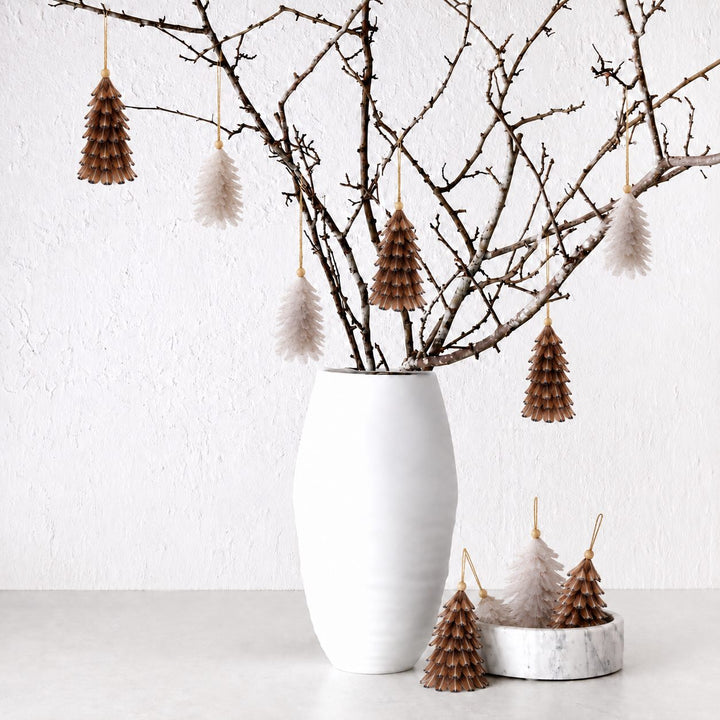 CHATILLON FEATHER CHRISTMAS TREE SETS  |  NATURAL