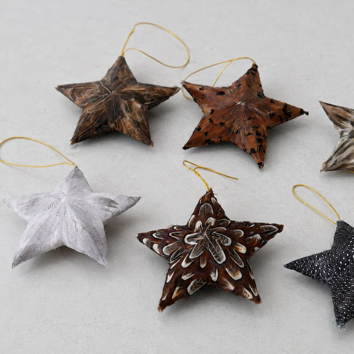 CHATILLON FEATHER CHRISTMAS STAR SETS  |  NATURAL