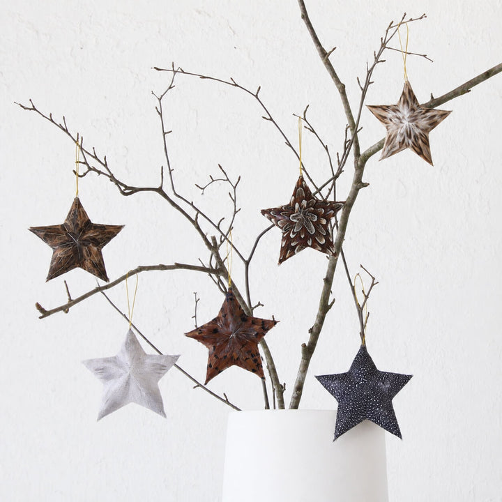 CHATILLON FEATHER CHRISTMAS STAR SETS  |  NATURAL