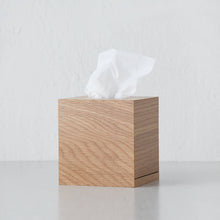 OKU WOOD TISSUE BOX COVER  |  SQUARE  |  NATURAL 