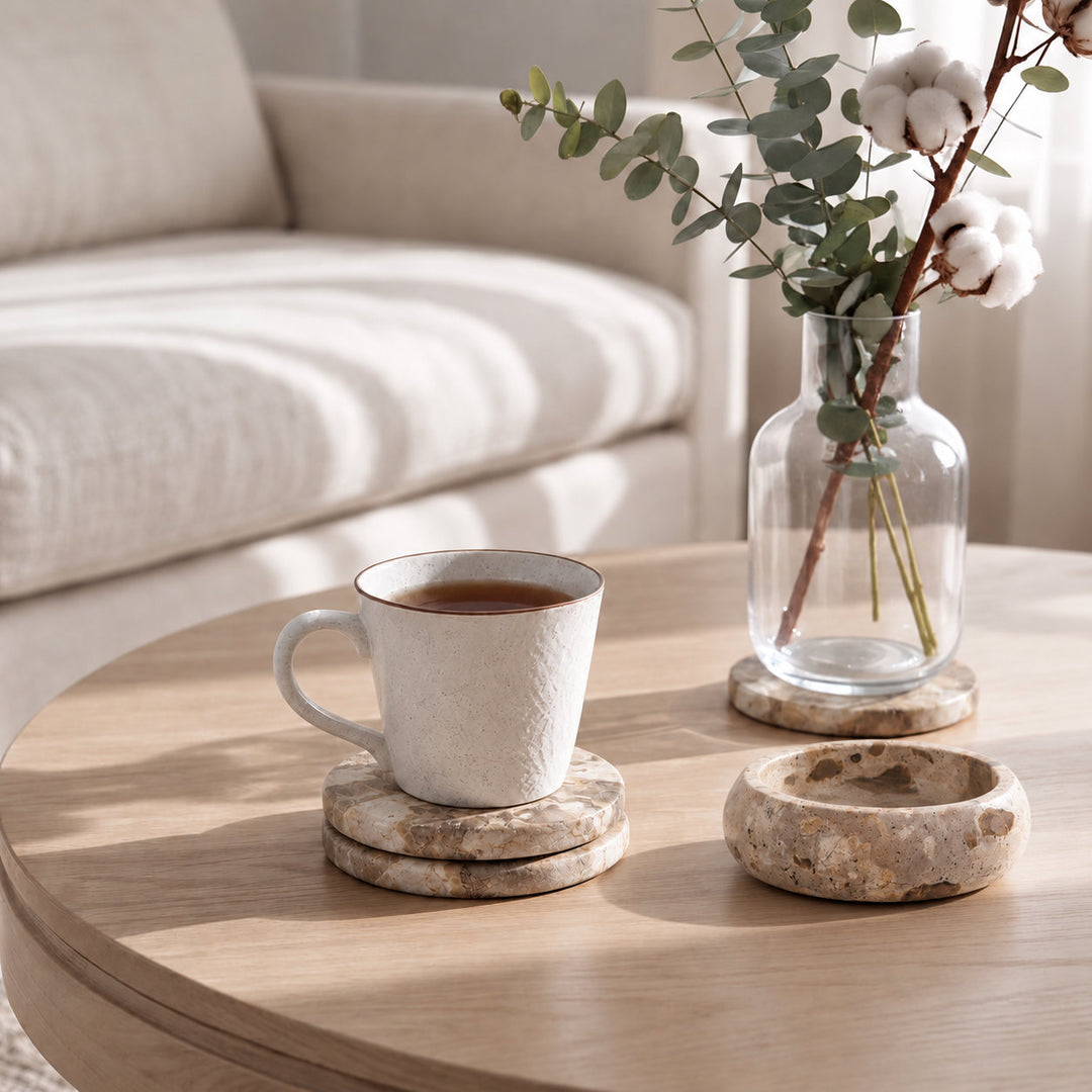 CORINTH BOWL  |  12CM  |  CAPRI BEIGE MARBLE