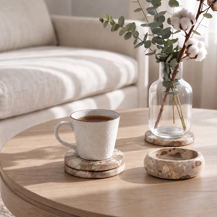 CORINTH BOWL  |  12CM  |  CAPRI BEIGE MARBLE