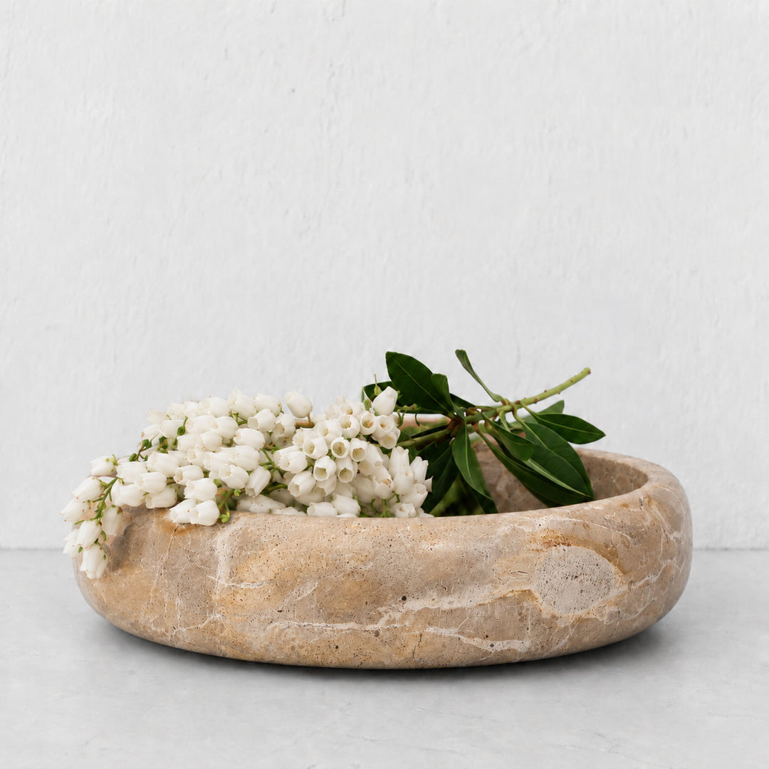 CORINTH BOWL  |  25CM  |  CAPRI BEIGE MARBLE