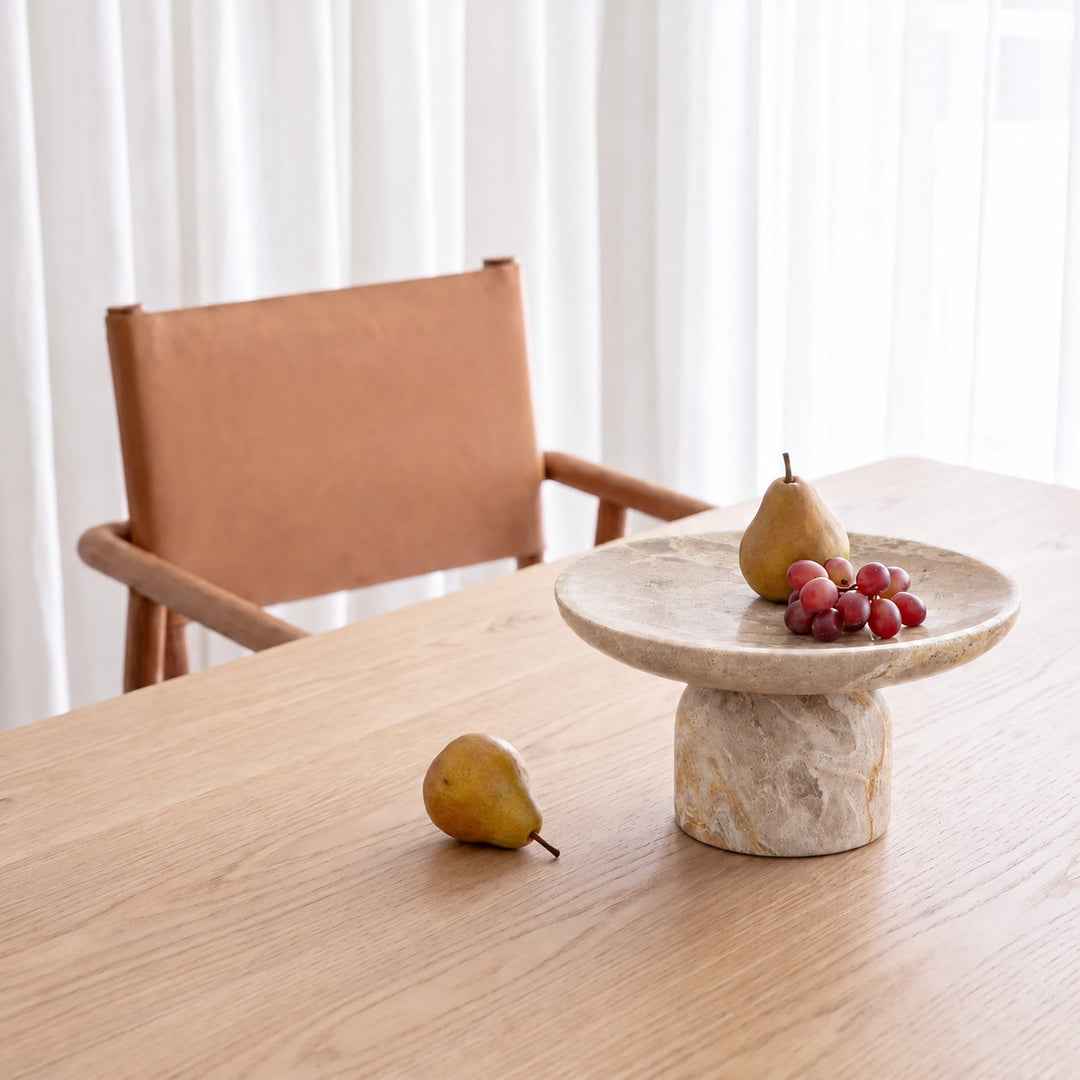 CORINTH FOOTED CAKE STAND  |  25CM  |  CAPRI BEIGE MARBLE