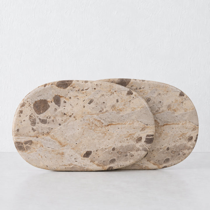 CORINTH SERVING BOARD BUNDLE X2  |  38CM  |  CAPRI BEIGE MARBLE