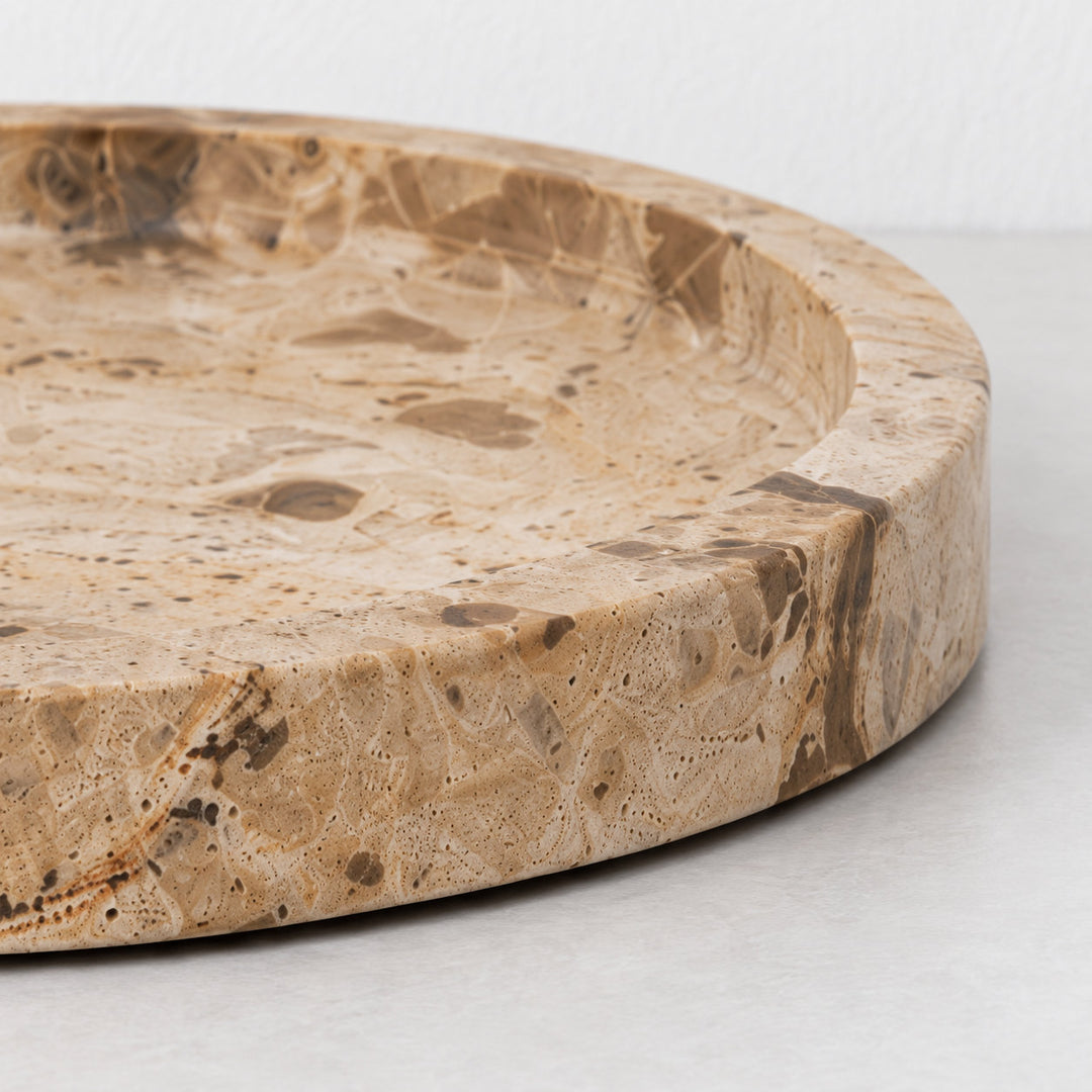 CORINTH SERVING TRAY  |  25CM  |  CAPRI BEIGE MARBLE