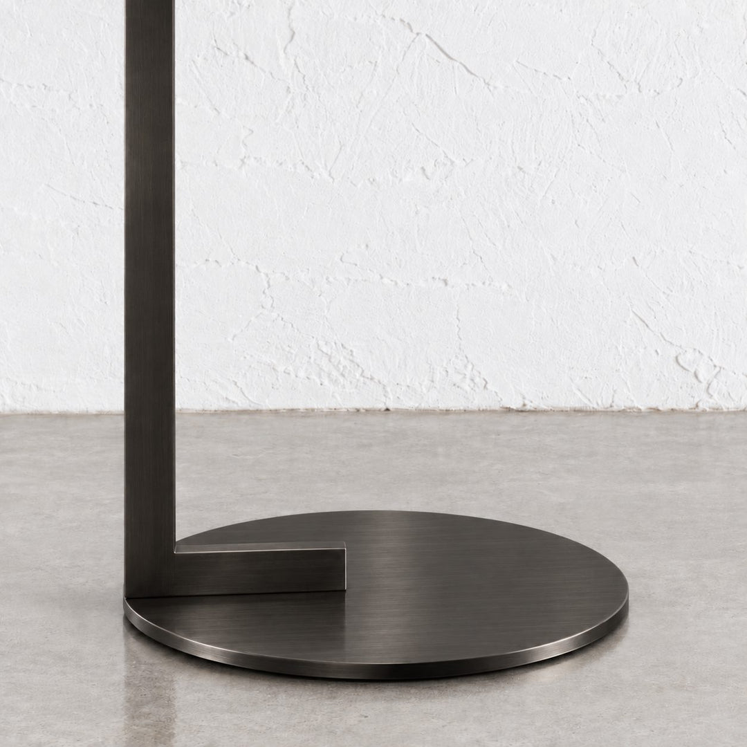 CORMONT FLOOR LAMP  |  DARK BRASS + WHITE SHADE