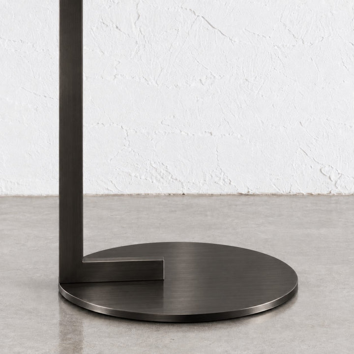 CORMONT FLOOR LAMP  |  DARK BRASS + WHITE SHADE