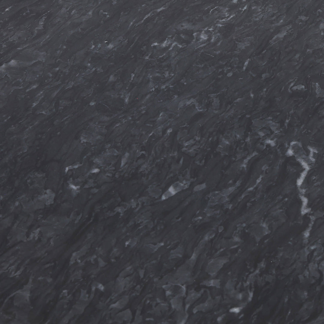 Corsini C-Shape Dark Grey Marble + Matte Black Drinks Table  |  D20cm