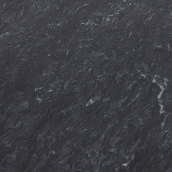 Corsini C-Shape Dark Grey Marble + Matte Black Drinks Table  |  D20cm
