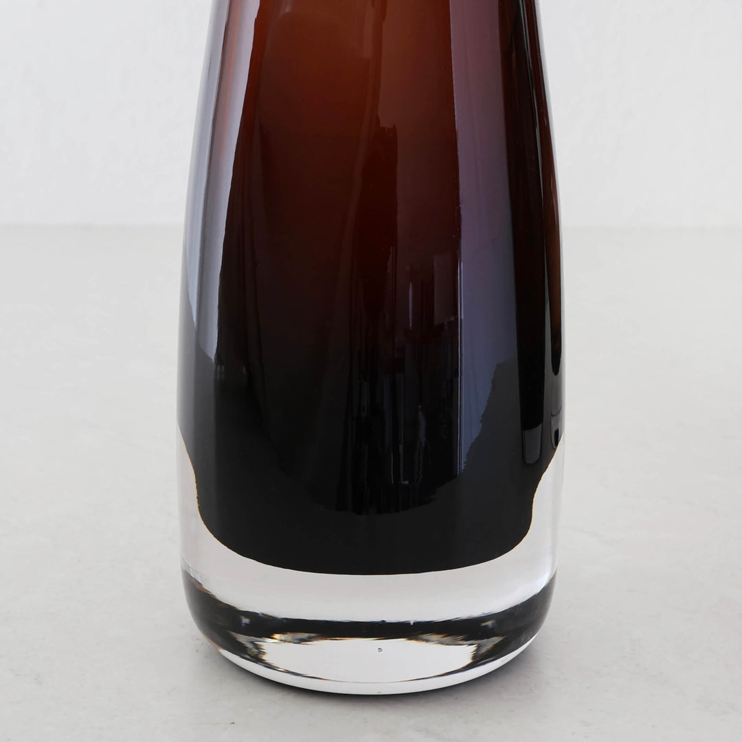 DANSK VASE |  27CM  |  RUST CLAY GLASS