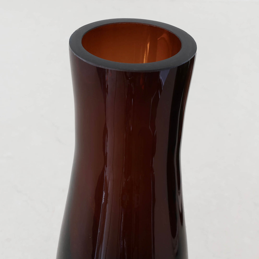 DANSK VASE |  27CM  |  RUST CLAY GLASS