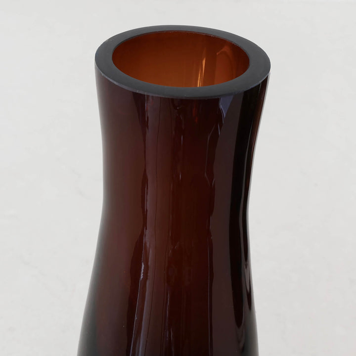 DANSK VASE |  27CM  |  RUST CLAY GLASS