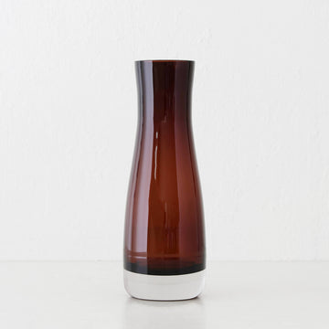 DANSK VASE |  27CM  |  RUST CLAY GLASS