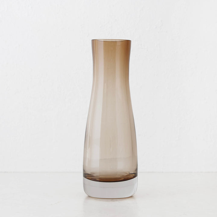 DANSK VASE |  27CM  |  SMOKED BRONZE GLASS