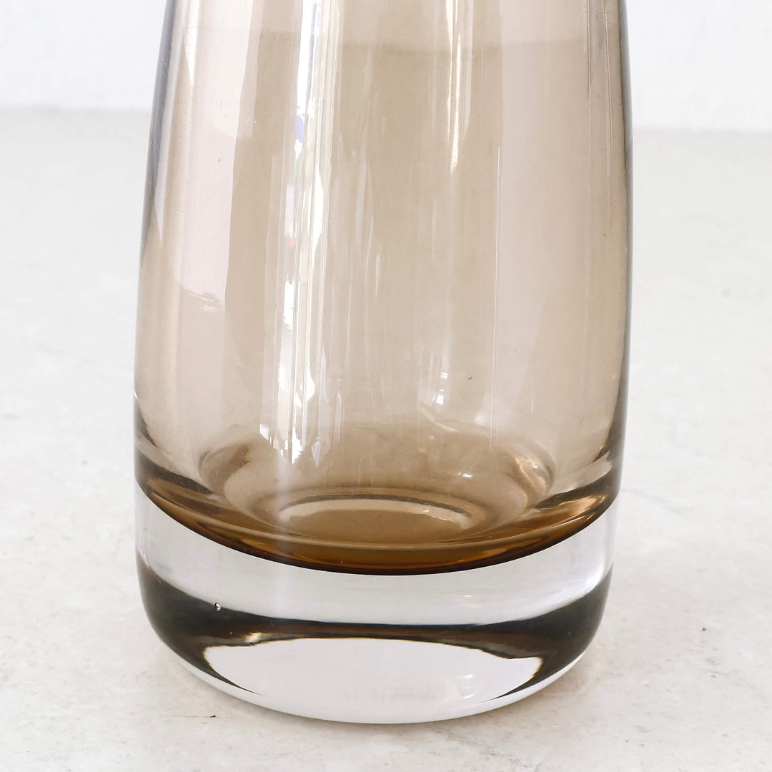 DANSK VASE |  27CM  |  SMOKED BRONZE GLASS