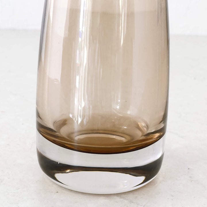 DANSK VASE |  27CM  |  SMOKED BRONZE GLASS