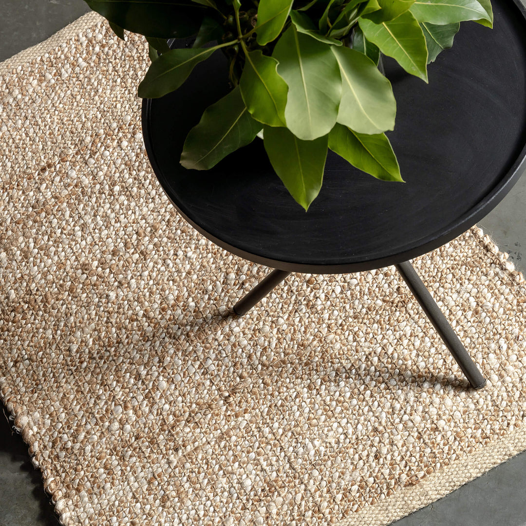 DARCY JUTE RUG | 60 X 90 | NATURAL + WHITE JUTE