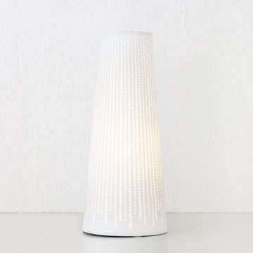 DIANNA PORCELAIN TAPERED LAMP  |  LARGE  |  WHITE