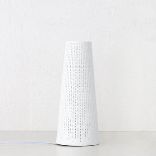 DIANNA PORCELAIN TAPERED LAMP  |  | CORD  |  WHITE