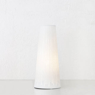 DIANNA PORCELAIN TAPERED LAMP  |  SMALL  |  WHITE