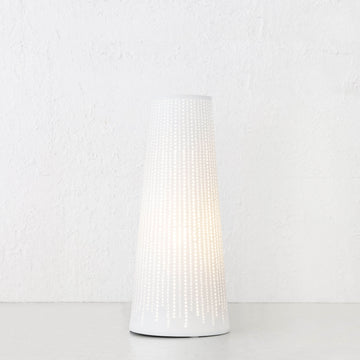 DIANNA PORCELAIN TAPERED LAMP  |  SMALL  |  WHITE