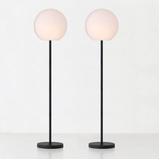 LBD EXCLUSIVE  |  DINESH OUTDOOR LED FLOOR LAMP BUNDLE X2  |  WHITE + BLACK