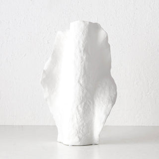 LIVING BY DESIGN EXCLUSIVE  |  DRUYA CERAMIC VASE  |  LARGE  |  NATURAL WHITE CERAMIC