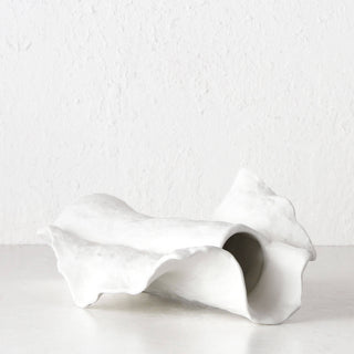 LIVING BY DESIGN EXCLUSIVE  |  DRUYA CERAMIC VASE  |  LARGE  |  NATURAL WHITE CERAMIC