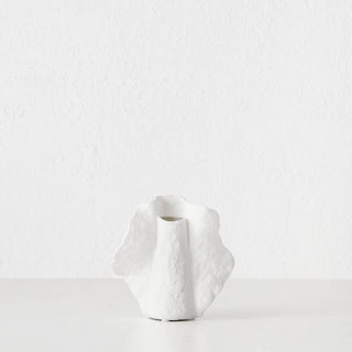 LIVING BY DESIGN EXCLUSIVE  |  DRUYA CERAMIC VASE  |  SMALL  |  NATURAL WHITE CERAMIC