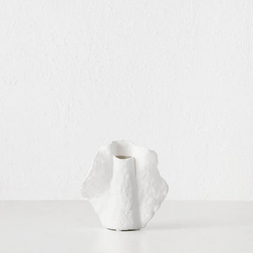 LIVING BY DESIGN EXCLUSIVE  |  DRUYA CERAMIC VASE  |  SMALL  |  NATURAL WHITE CERAMIC
