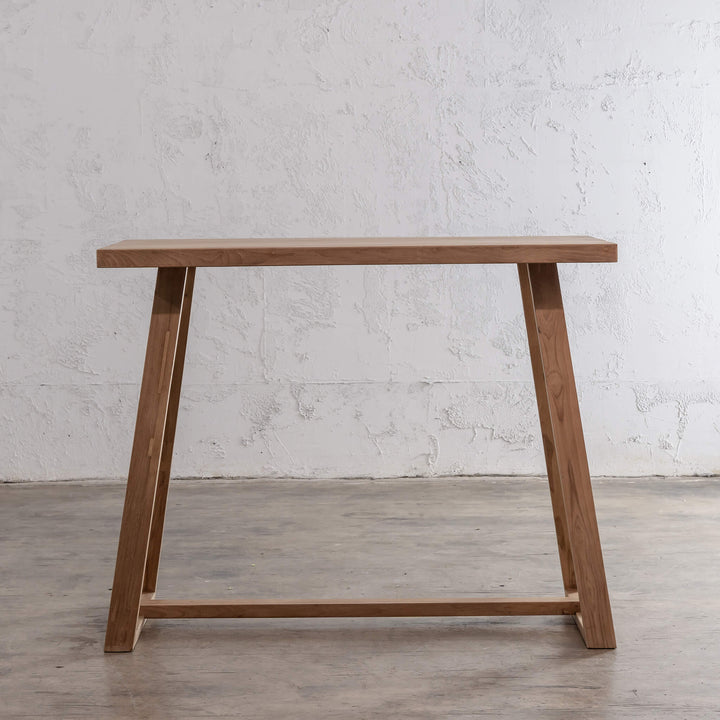 DALTON SCANDI LEG TEAK BAR TABLE OUTDOOR  |  140CM