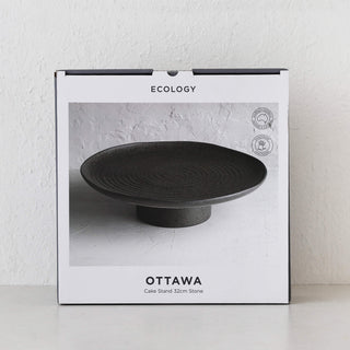 OTTAWA FOOTED CAKE STAND  |  STONE