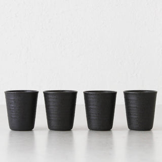 OTTAWA STONEWARE LATTE CUPS  |  BUNDLE  X4  |  STONE