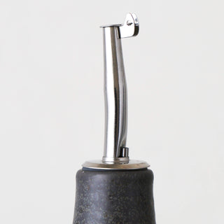 OTTAWA STONEWARE OIL BOTTLE + SALT DISH 2 PIECE SET  |  STONE