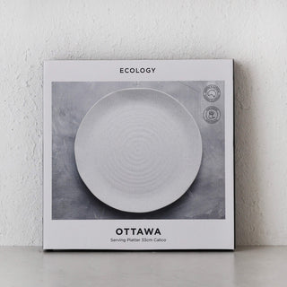 OTTAWA STONEWARE 33CM SERVING PLATTER BUNDLE X2  |  CALICO