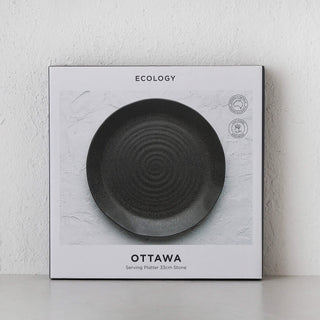 OTTAWA STONEWARE 33CM SERVING PLATTER  |  STONE
