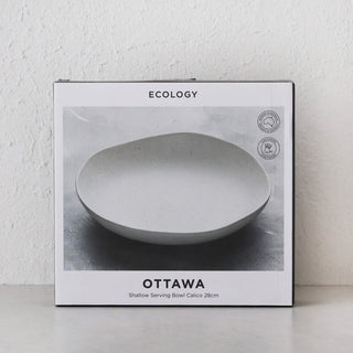 OTTAWA STONEWARE 28CM SHALLOW SERVING BOWL  |  CALICO