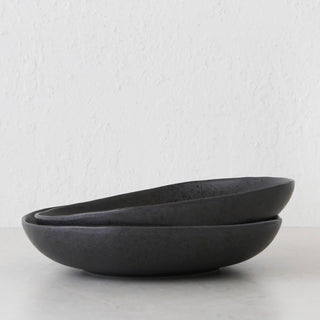 OTTAWA STONEWARE 28CM SHALLOW SERVING BOWL BUNDLE X2  |  STONE
