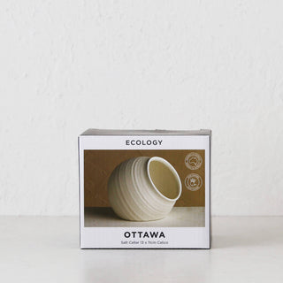 OTTAWA STONEWARE SALT CELLAR  |  CALICO