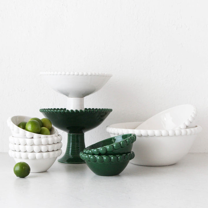 EDEN CHRISTMAS COLLECTION  |  GREEN + WHITE CERAMIC