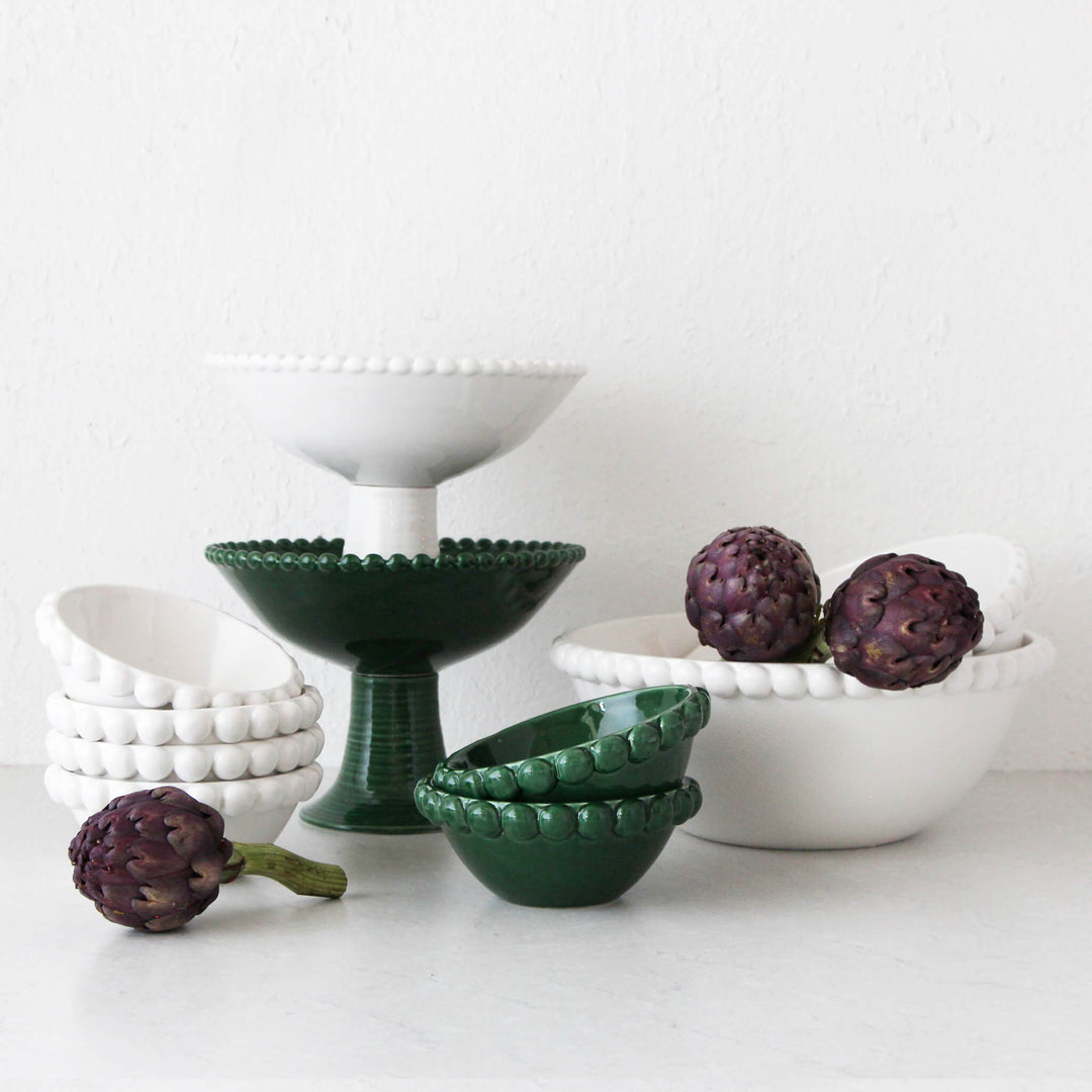 EDEN CHRISTMAS COLLECTION  |  GREEN + WHITE CERAMIC