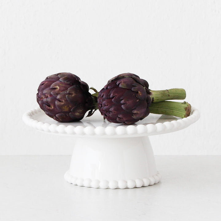 EDEN CHRISTMAS CAKE STAND  |  30CM  |  WHITE CERAMIC