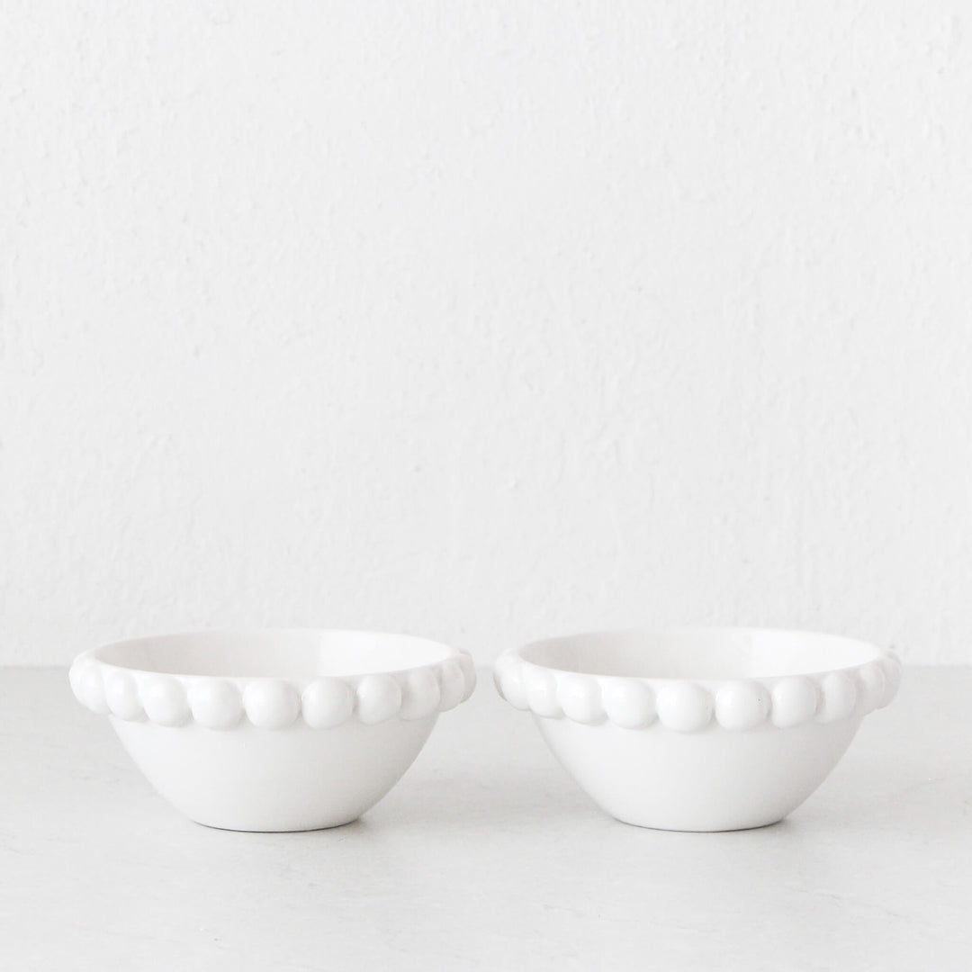 EDEN CHRISTMAS BOWL BUNDLE X2  |  SMALL  |  17CM | WHITE CERAMIC