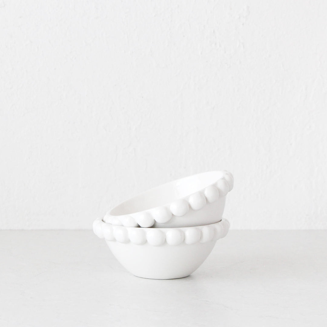 EDEN CHRISTMAS BOWL BUNDLE X2  |  SMALL  |  17CM | WHITE CERAMIC