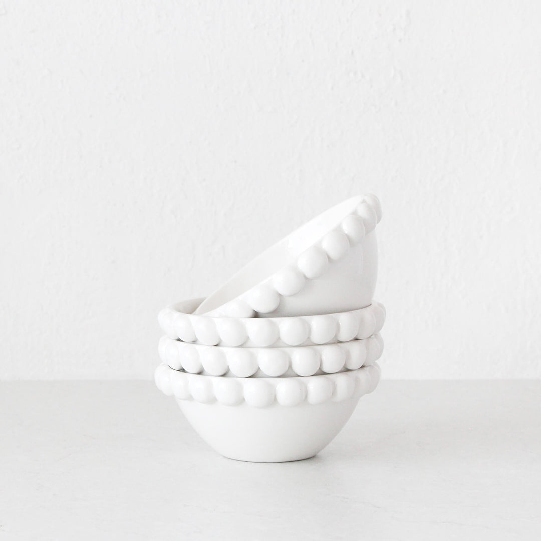 EDEN CHRISTMAS BOWL BUNDLE X4  |  SMALL  |  17CM | WHITE CERAMIC