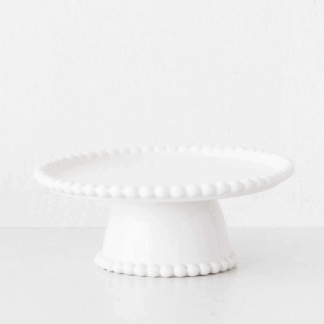 EDEN CHRISTMAS CAKE STAND  |  30CM  |  WHITE CERAMIC