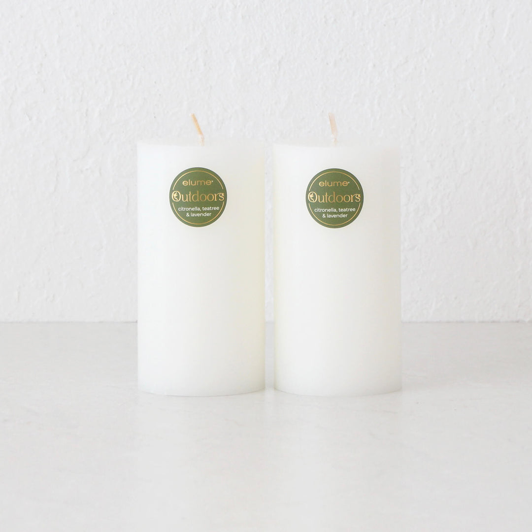 ELUME | CITRONELLA CANDLE BUNDLE X2 | 90HRS | CITRONELLA + TEA TREE + LAVENDER