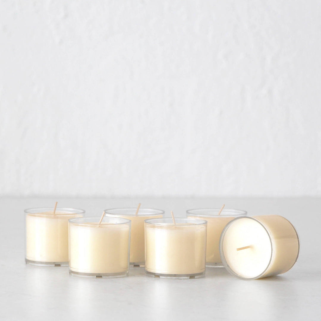 ELUME  |  MINI GLASS SOY CANDLE  |   SET OF 6  |  NECTARINE BLOSSOM