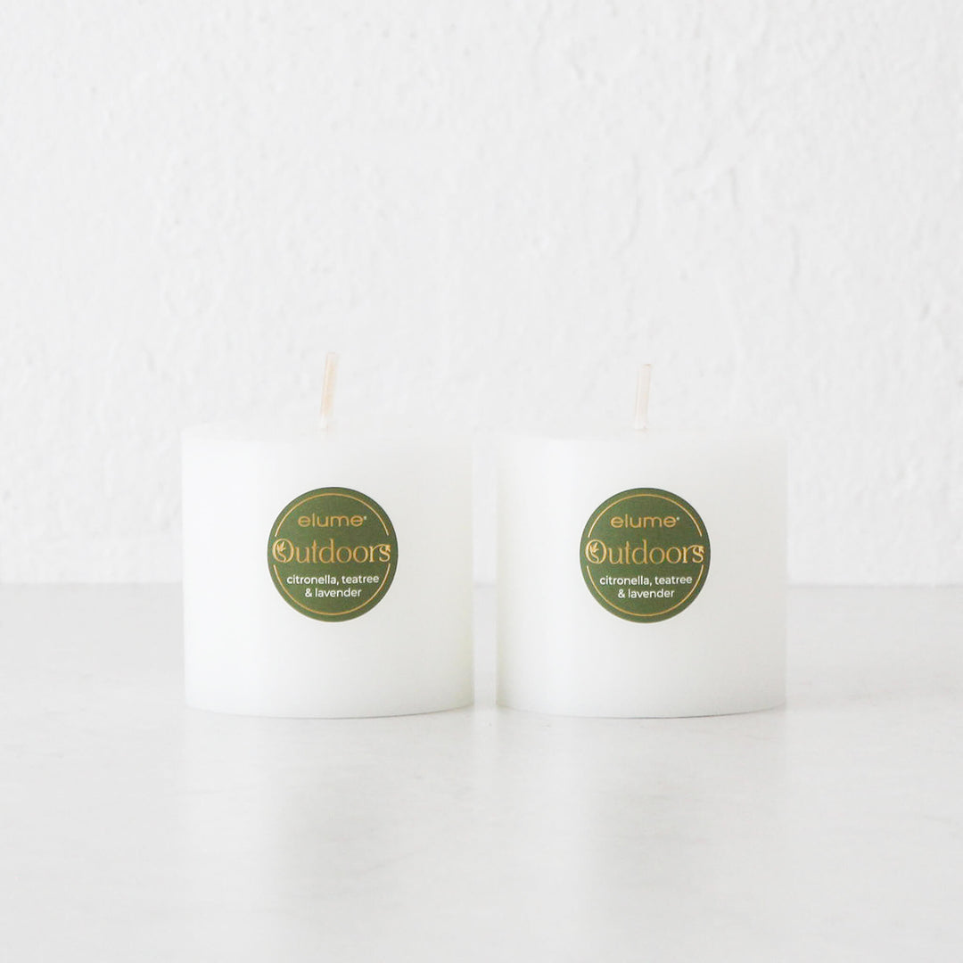 ELUME  |  CITRONELLA SIGNATURE CANDLE BUNDLE X2  |  40HRS  |  CITRONELLA + TEA TREE + LAVENDER